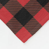 Red Black Buffalo Deer Silhouette Fleece Deken (Hoek)