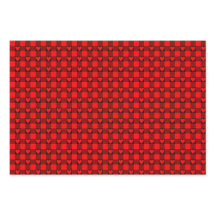 Red Black Buffalo Heart Plaid