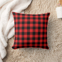 Red Black Buffalo | Lumberjack Patroon Kussen