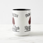 red, Black Buffalo Plaid Christmas Trees Mok (Midden)