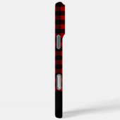Red & Black Buffalo Plaid Custom Name Case-Mate iPhone Case (Achterkant / Rechts)