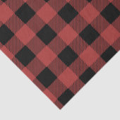 Red Black Buffalo Plaid  Gingham Lumberjack Tissuepapier (Detail)