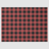 Red Black Buffalo Plaid  Gingham Lumberjack Tissuepapier (Voorkant)