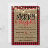 Red Black Buffalo Plaid Kraft kerstfeest in Amster Kaart (Voorkant)