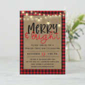 Red Black Buffalo Plaid Kraft kerstfeest in Amster Kaart (Staand voorkant)