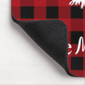 Red Black Buffalo Plaid Pine Tree Holiday Muismat (Hoek)