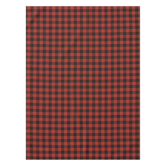 Red Black Buffalo Plaid Rustieke feestelijke boerd Tafelkleed (Voorkant)