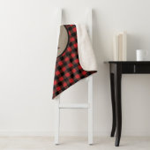 Red Black Buffalo Plaid Standing Buck Deer Sherpa Deken (In situ)