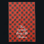 Red Black Buffalo Plaid Vrolijk Kerstfeest Theedoek<br><div class="desc">Deze stijlvolle kerstkeukenhanddoek is versierd met een rood en zwart Buffalo Plaid-patroon en de woorden "Have yourself a Merry Little Christmas",  in een  lettertype. Een leuke decoratie voor de kerstvakantie,  en maakt een geweldig cadeau. Ontworpen voor u door Blackberry Boulevard.</div>