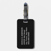 Red Black Buffalo Play Deer Bagagelabel (Achterkant verticaal)