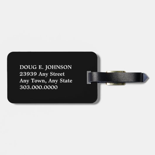 Red Black Buffalo Play Deer Bagagelabel (Achterkant horizontaal)