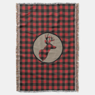 Red Black Buffalo Play Deer Deken