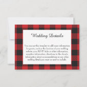 Red Black Buffalo Play Wedding Kaart (Voorkant)