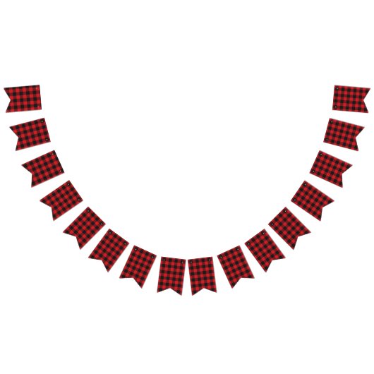 Red Black Buffalo Play Wedding Vlaggetjes (Alle)