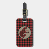 Red Black Buffalo Plays Fox Bagagelabel (Voorkant verticaal)