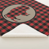 Red Black Buffalo Pset Bison Sherpa Deken (3/4)