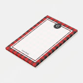 Red Black Buffalo Pset Check 1IR Post-it® Notes (Schuin)