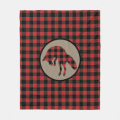 Red Black Buffalo Pset Jumping Fox Fleece Deken (Voorkant)