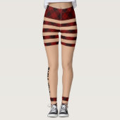 Red Black Buffalo Pset Lumberjack Style Yoga Time Leggings (Voorkant)