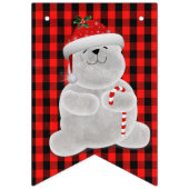 Red Black Buffalo Pset Merry kerst Vlaggetjes (Eerste vlag)