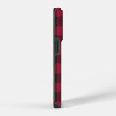 Red Black Buffalo Pset Monogram Gepersonaliseerd H iPhone Hoesje (Rechterkant)