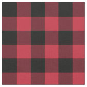 Red Black Buffalo Pset Patroon Stof (Close Up)