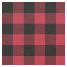 Red Black Buffalo Pset Patroon Stof
