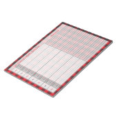 Red Black Buffalo Pset Personalized Menu Plan Notitieblok (Schuin)
