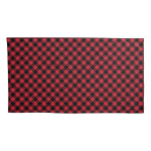 Red Black Buffalo Pset Tartan Festive Rustic Kussensloop (Achterkant-Rechts)