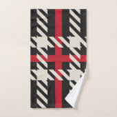 Red Black Buffalo Square Pattern Bad Handdoek (Handdoek)
