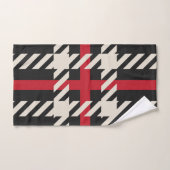 Red Black Buffalo Square Pattern Bad Handdoek (Handdoek)