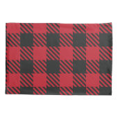 Red Black Buffalo Square Pset Pattern 1 Kussensloop (Achterkant)
