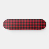 Red Black Buffalo Square Pset Pattern 1 Persoonlijk Skateboard (Horizontaal)