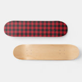 Red Black Buffalo Square Pset Pattern 1 Persoonlijk Skateboard (Horizontaal)