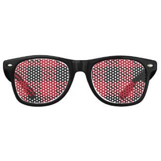 Red Black Buffalo Square Pset Pattern 1 Retro Zonnebril