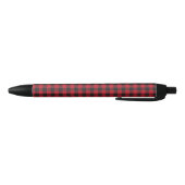 Red Black Buffalo Square Pset Pattern 1 Zwarte Inkt Pen (Bodem)