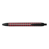 Red Black Buffalo Square Pset Pattern 1 Zwarte Inkt Pen (Achterkant)