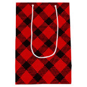 Red Black Buffalo's met kerstmis  Medium Cadeauzakje (Achterkant)