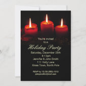 Red Black Candle kerstfeestdag Kaart (Voorkant)