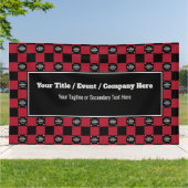 Red Black Check - Bedrijfsevenement / Trade Show Spandoek (Buitenkant)