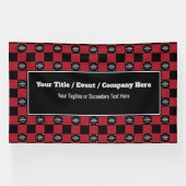 Red Black Check - Bedrijfsevenement / Trade Show Spandoek (Horizontaal)