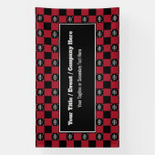 Red Black Check - Bedrijfsevenement / Trade Show Spandoek (Verticaal)