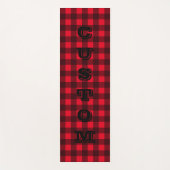 Red black check lumberjack buffalo plaid custom yogamat (Voorkant)