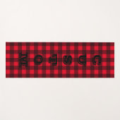 Red black check lumberjack buffalo plaid custom yogamat (Voorkant (horizontaal))