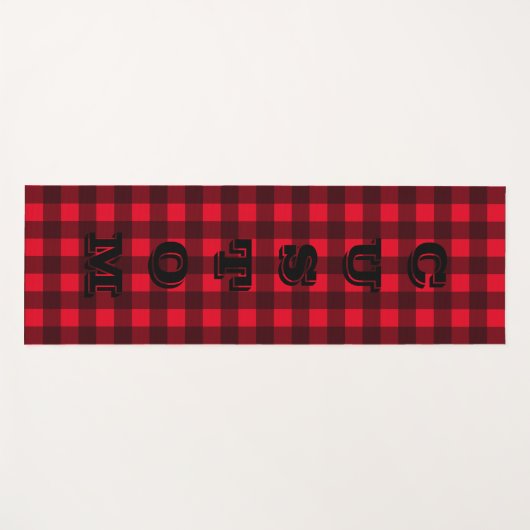 Red black check lumberjack buffalo plaid custom yogamat (Voorkant (horizontaal))