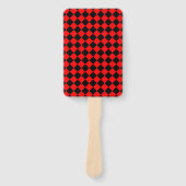Red Black Checker Diamond Pattern Handwaaier (Voorkant)