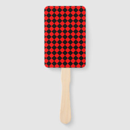 Red Black Checker Diamond Pattern Handwaaier
