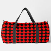 Red Black Checker Diamond Pattern Large Plunjezak (Voorkant)