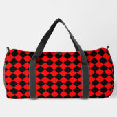 Red Black Checker Diamond Pattern Large Plunjezak (Achterkant)