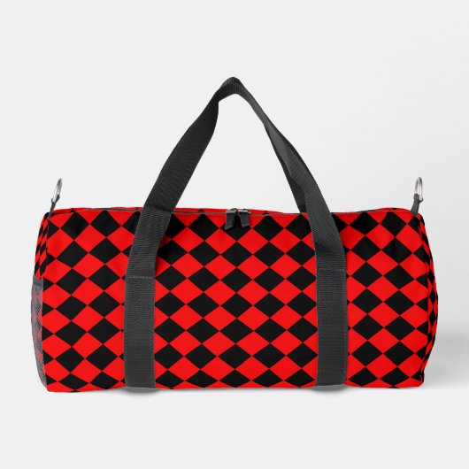 Red Black Checker Diamond Pattern Small Plunjezak (Achterkant)